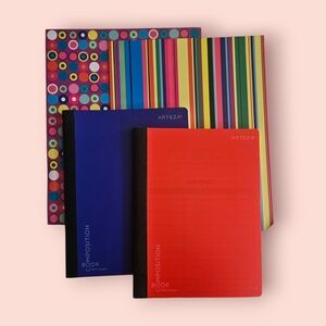 "Vibrant School/Office Bundle | 2 Notebooks + 2 Folders"